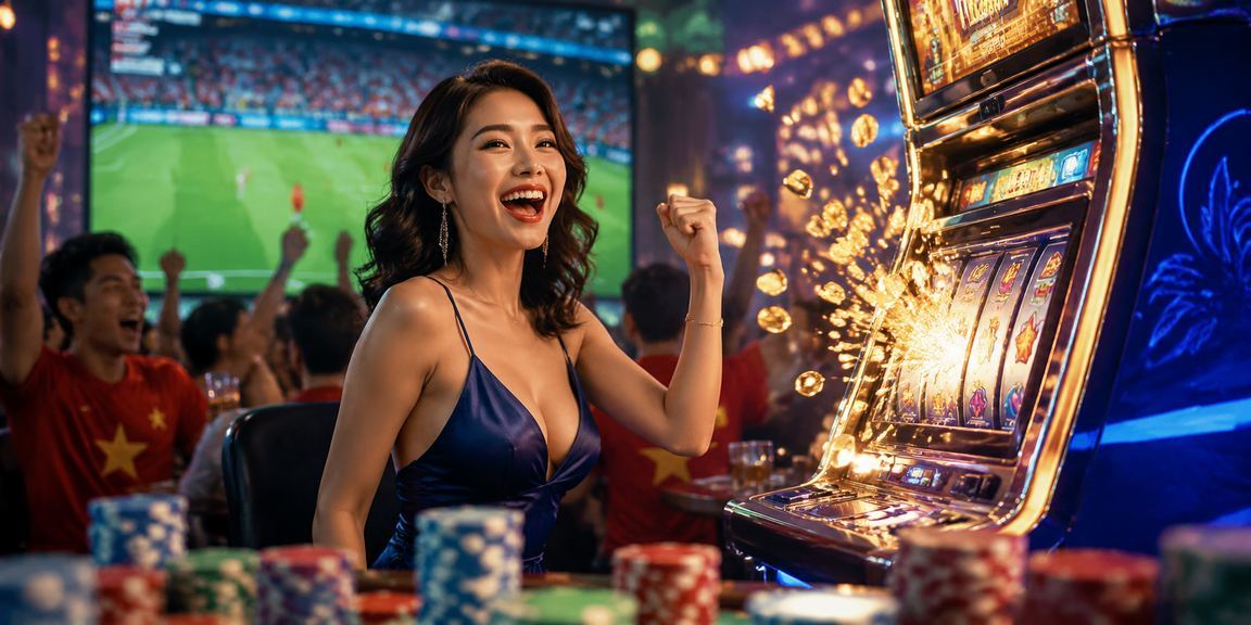 Người chơi tập trung theo dõi màn hình cược thể thao tại lễ hội Sài Gòn